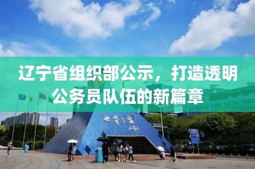 辽宁省组织部公示，打造透明公务员队伍的新篇章