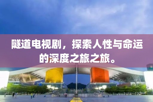 隧道电视剧，探索人性与命运的深度之旅之旅。