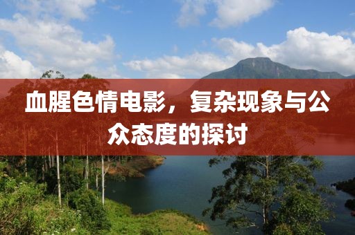 血腥色情电影，复杂现象与公众态度的探讨
