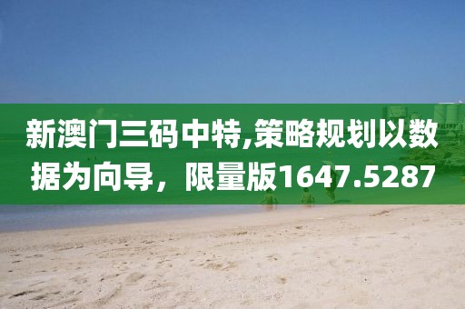 新澳门三码中特,策略规划以数据为向导，限量版1647.5287