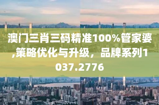 澳门三肖三码精准100%管家婆,策略优化与升级，品牌系列1037.2776