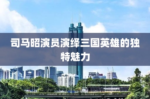 司马昭演员演绎三国英雄的独特魅力