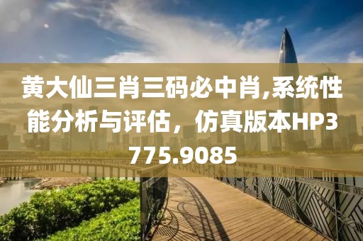 黄大仙三肖三码必中肖,系统性能分析与评估，仿真版本HP3775.9085