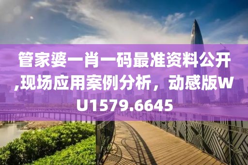 管家婆一肖一码最准资料公开,现场应用案例分析，动感版WU1579.6645