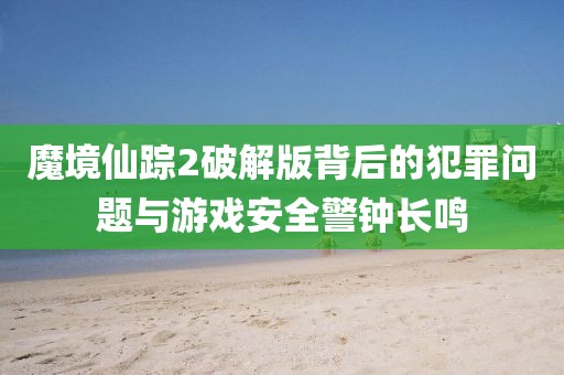 魔境仙踪2破解版背后的犯罪问题与游戏安全警钟长鸣