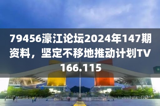 79456濠江论坛2024年147期资料，坚定不移地推动计划TV166.115