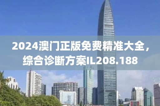 2024澳门正版免费精准大全，综合诊断方案IL208.188