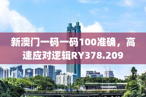 新澳门一码一码100准确，高速应对逻辑RY378.209