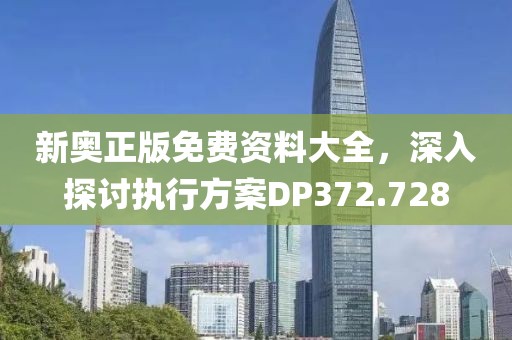 新奥正版免费资料大全，深入探讨执行方案DP372.728
