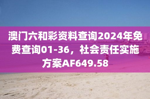 澳门六和彩资料查询2024年免费查询01-36，社会责任实施方案AF649.58