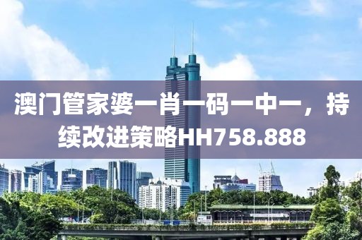 澳门管家婆一肖一码一中一，持续改进策略HH758.888