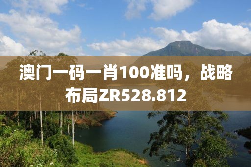 澳门一码一肖100准吗，战略布局ZR528.812