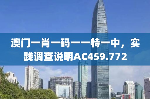 澳门一肖一码一一特一中，实践调查说明AC459.772