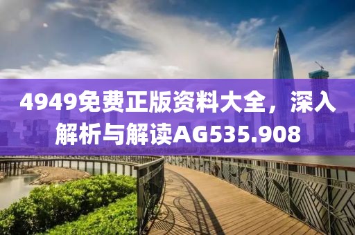 4949免费正版资料大全，深入解析与解读AG535.908