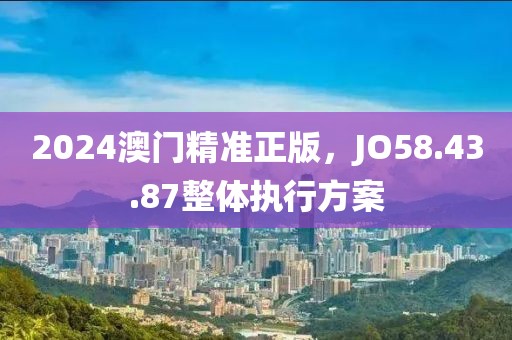 2024澳门精准正版，JO58.43.87整体执行方案