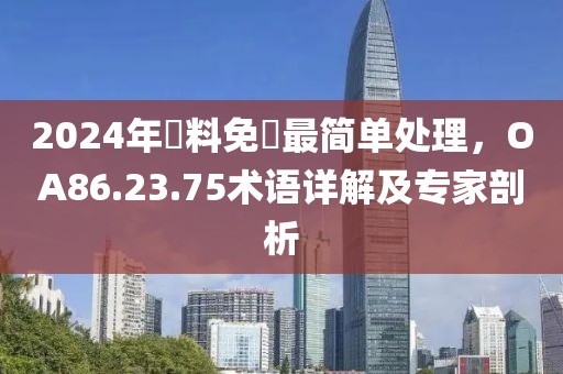 2024年資料免費最简单处理，OA86.23.75术语详解及专家剖析