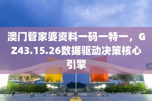 澳门管家婆资料一码一特一，GZ43.15.26数据驱动决策核心引擎