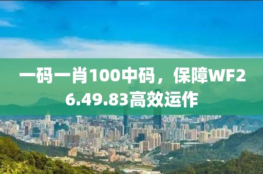 一码一肖100中码，保障WF26.49.83高效运作
