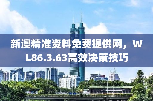 新澳精准资料免费提供网，WL86.3.63高效决策技巧