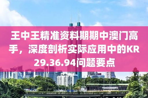 王中王精准资料期期中澳门高手，深度剖析实际应用中的KR29.36.94问题要点