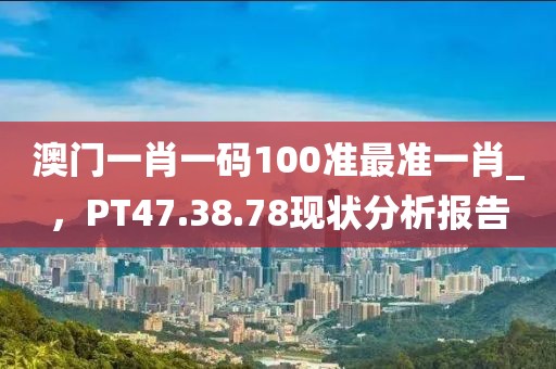 澳门一肖一码100准最准一肖_，PT47.38.78现状分析报告