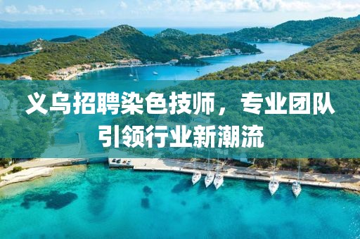 义乌招聘染色技师，专业团队引领行业新潮流