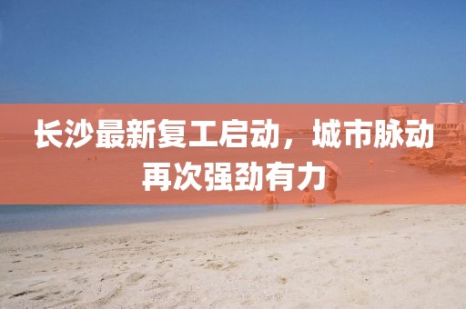 长沙最新复工启动，城市脉动再次强劲有力